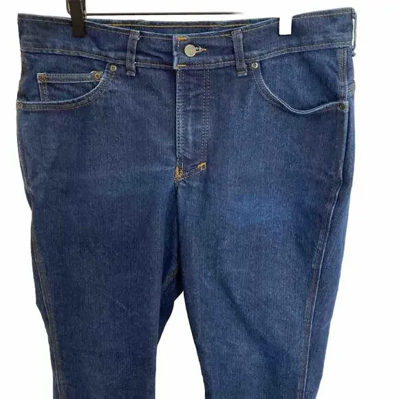 Origin Straight Leg Denim Jeans Mens 36 x 33 Dark Wash Made in Maine USA